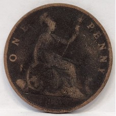 GREAT BRITAIN UK 1920 . ONE 1 PENNY . VARIETY . FAINT DATE
